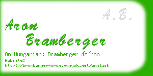 aron bramberger business card